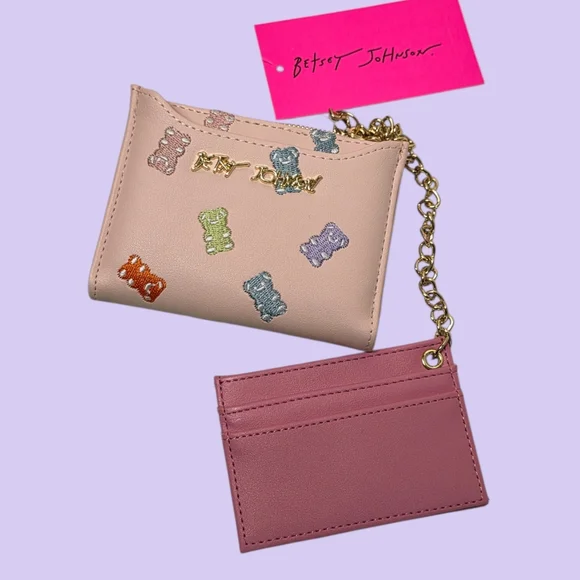 Betsey Johnson Emroidered Gummy Bears Bifold Wallet W Card Case - Picture 1 of 8